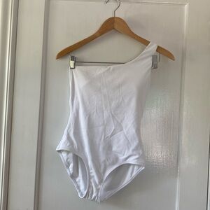 Andie swim white ribbed one piece size XS NWT.